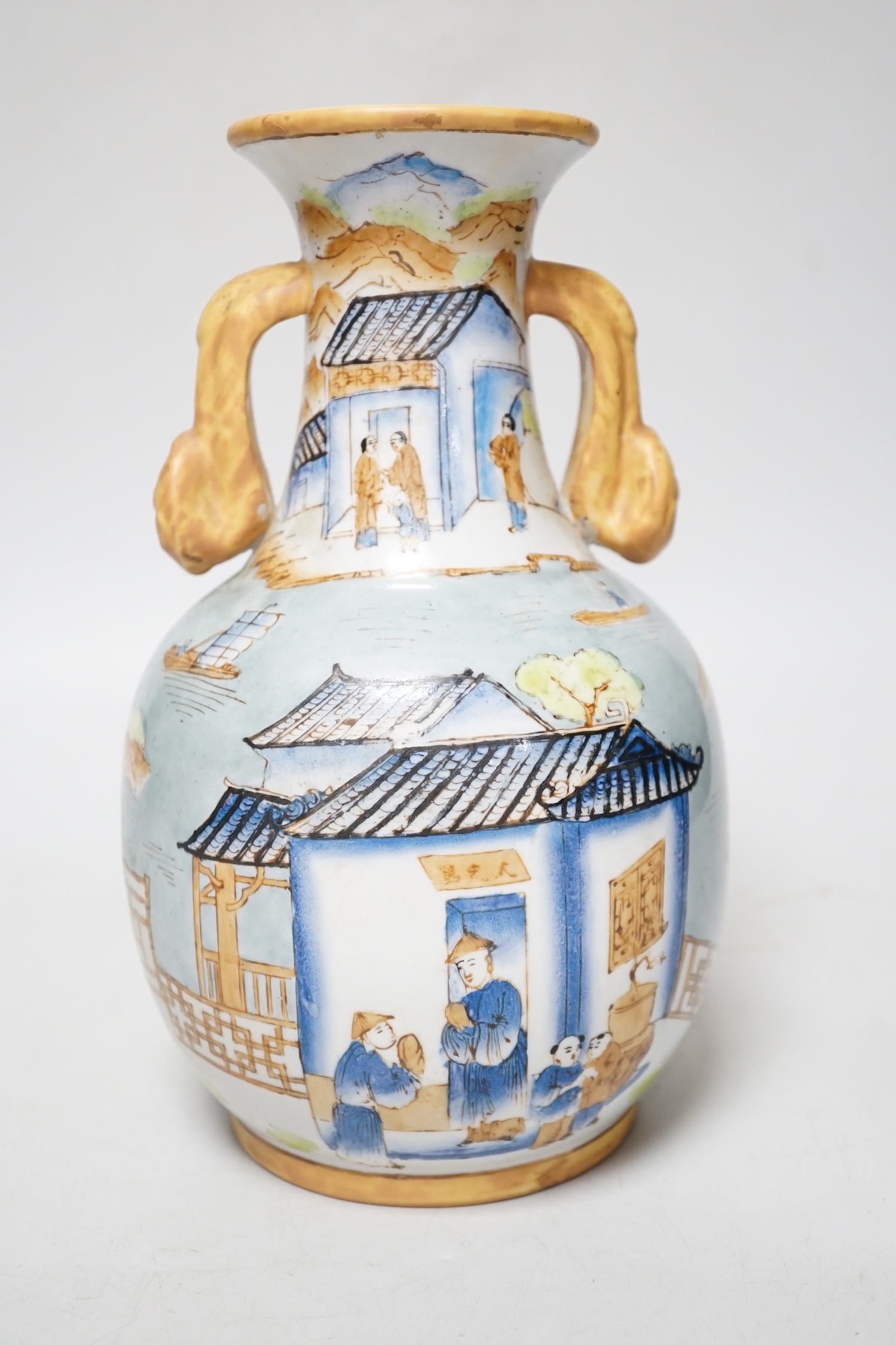 A Chinese enamelled porcelain vase, 23cm high